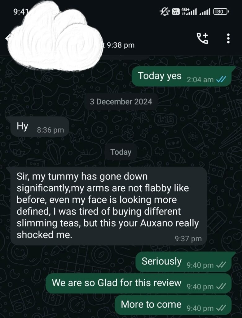 WhatsApp slimming customer feedback